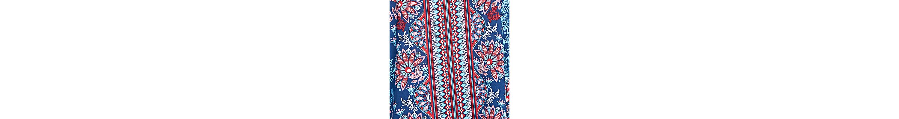 Plus Size Folk Floral Crepe Top