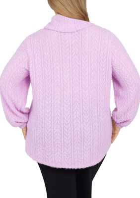 Plus Cozy Cable Knit Top