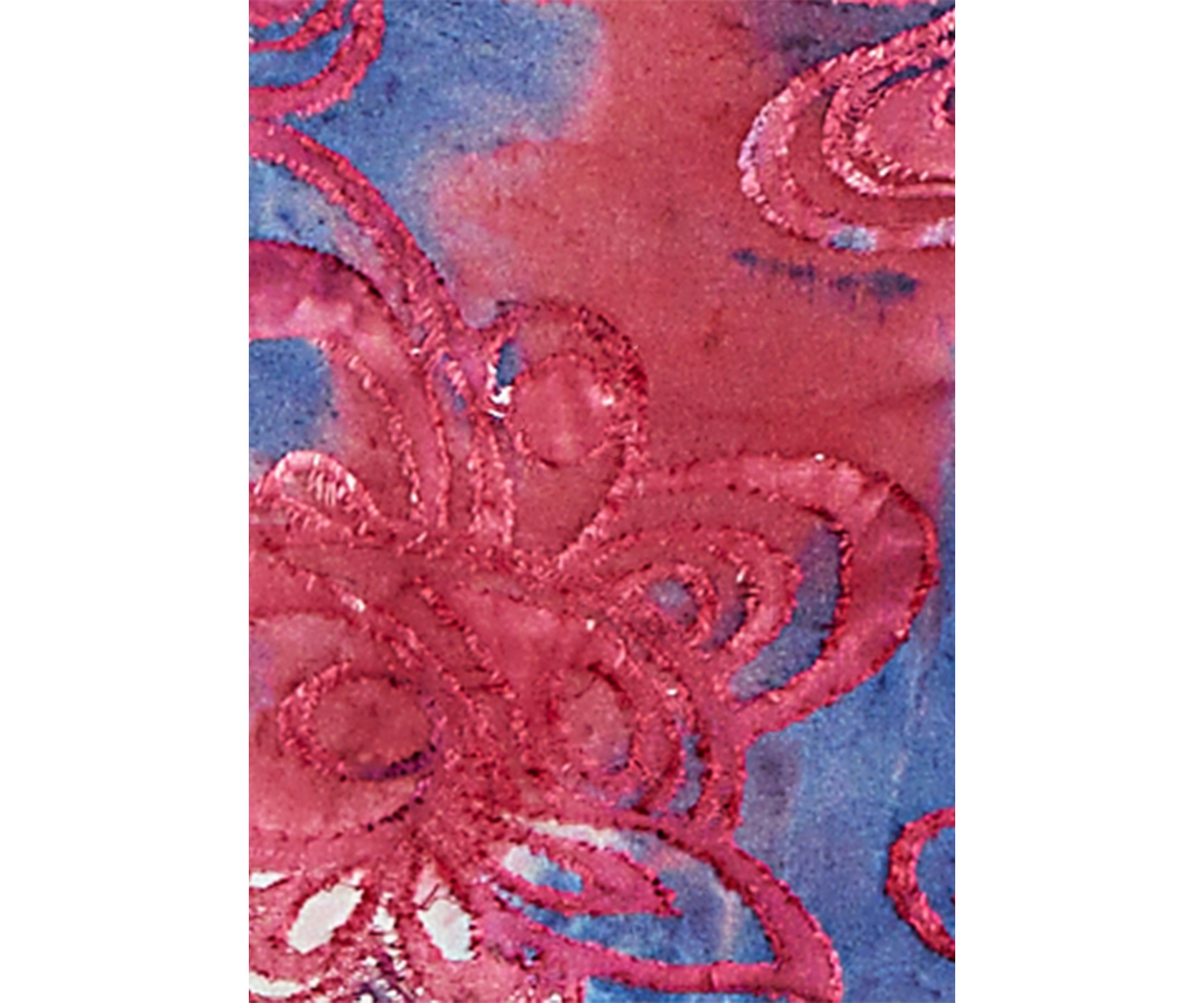 Plus Size Tie Dye Floral Jacquard Top