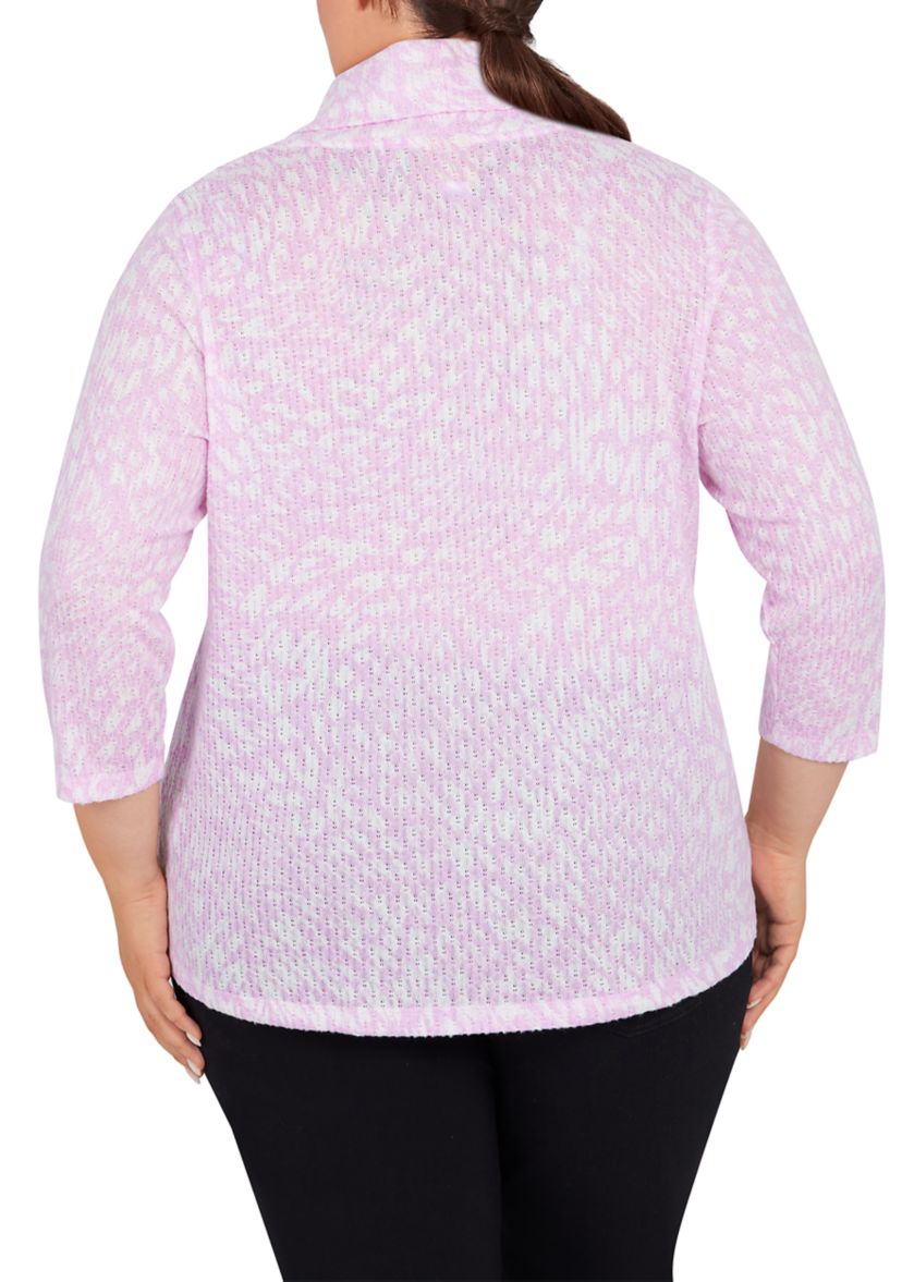 Plus Size Abstract Animal Top