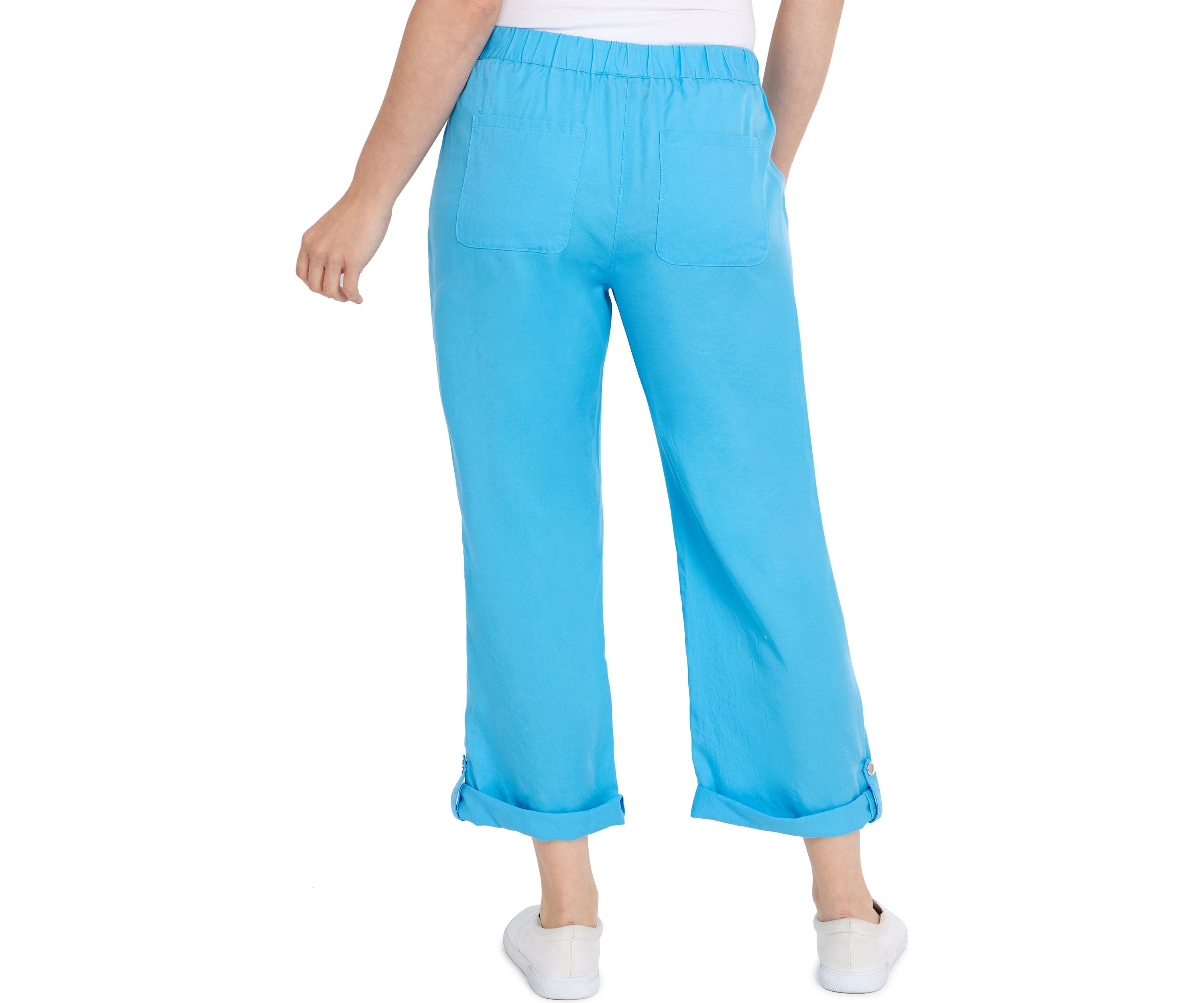 Womens Solid Tencel Pull On Pants