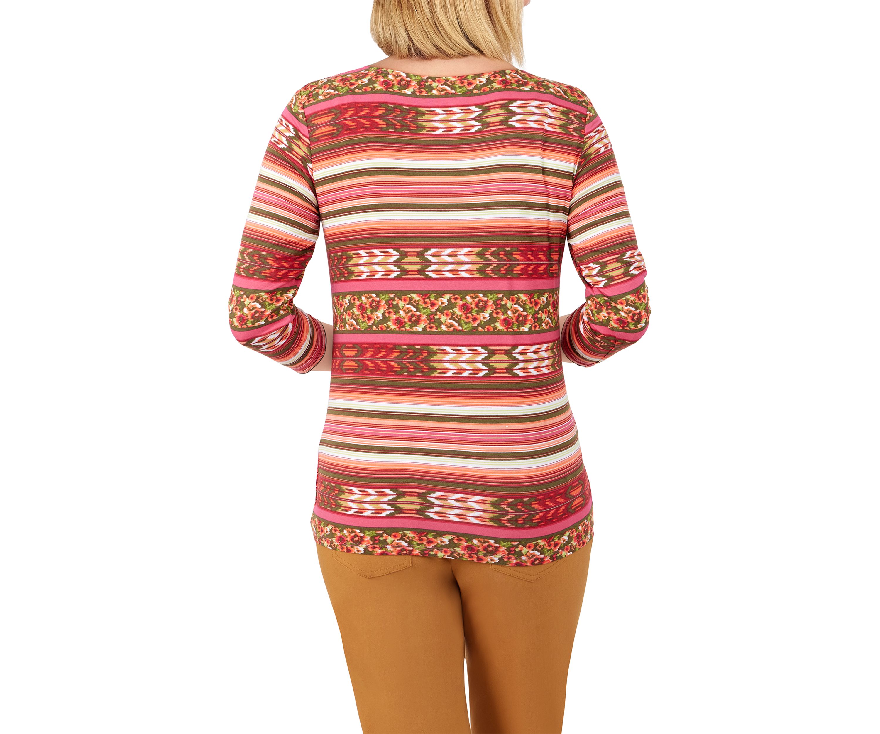 Plus Size Chain Twist Front Top