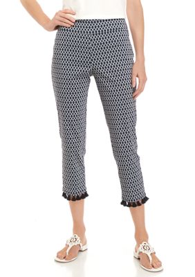 Ruby Rd Petite Pull On Quatrefoil Ankle Pants | belk