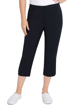 Pull-On Zip Side Stretch Capri, 59% OFF