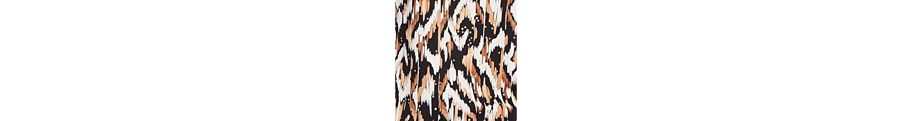 Womens Split Neck Ikat Dewdrop Knit Top