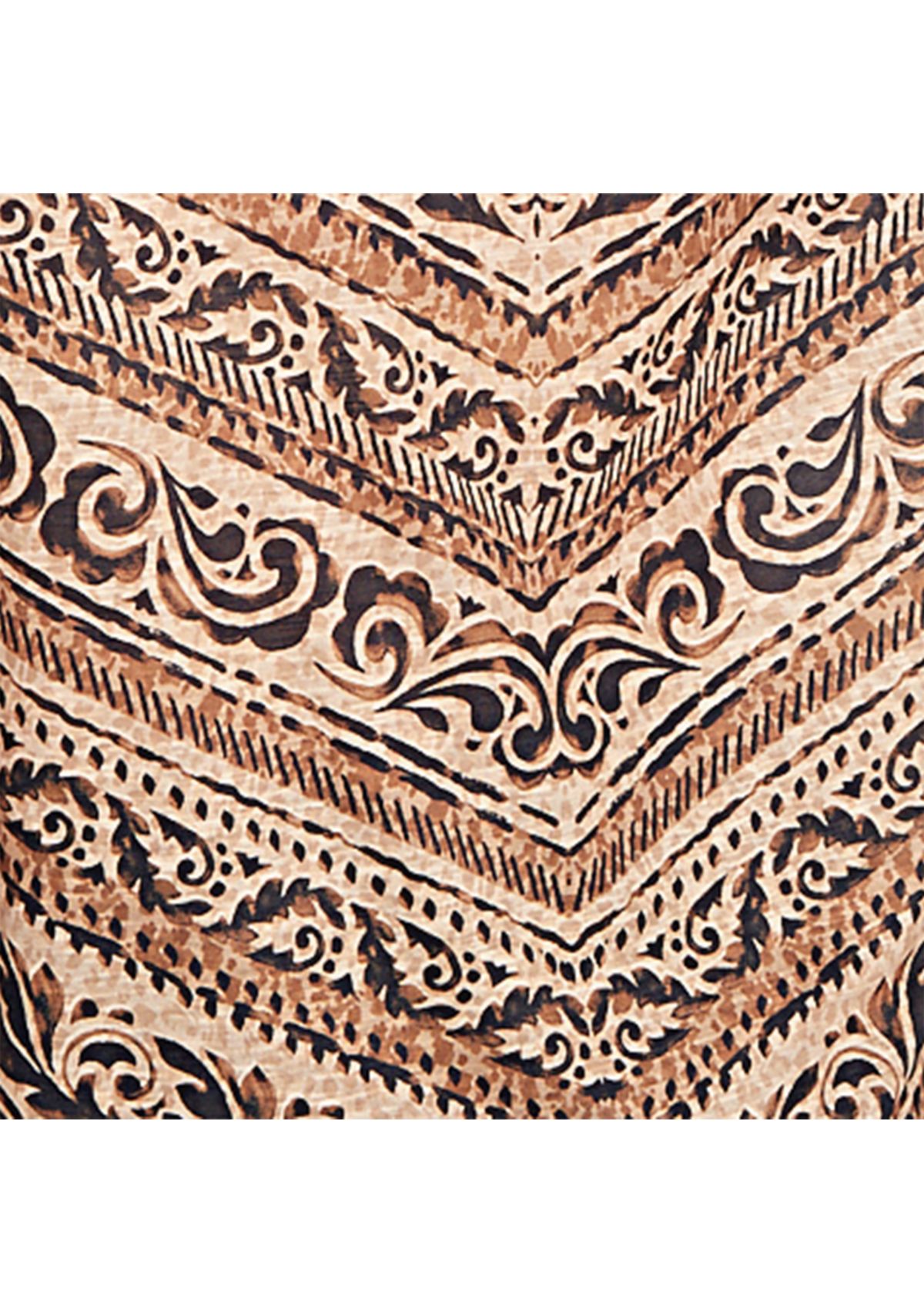 Plus Size Chevron Scroll Embellished Top