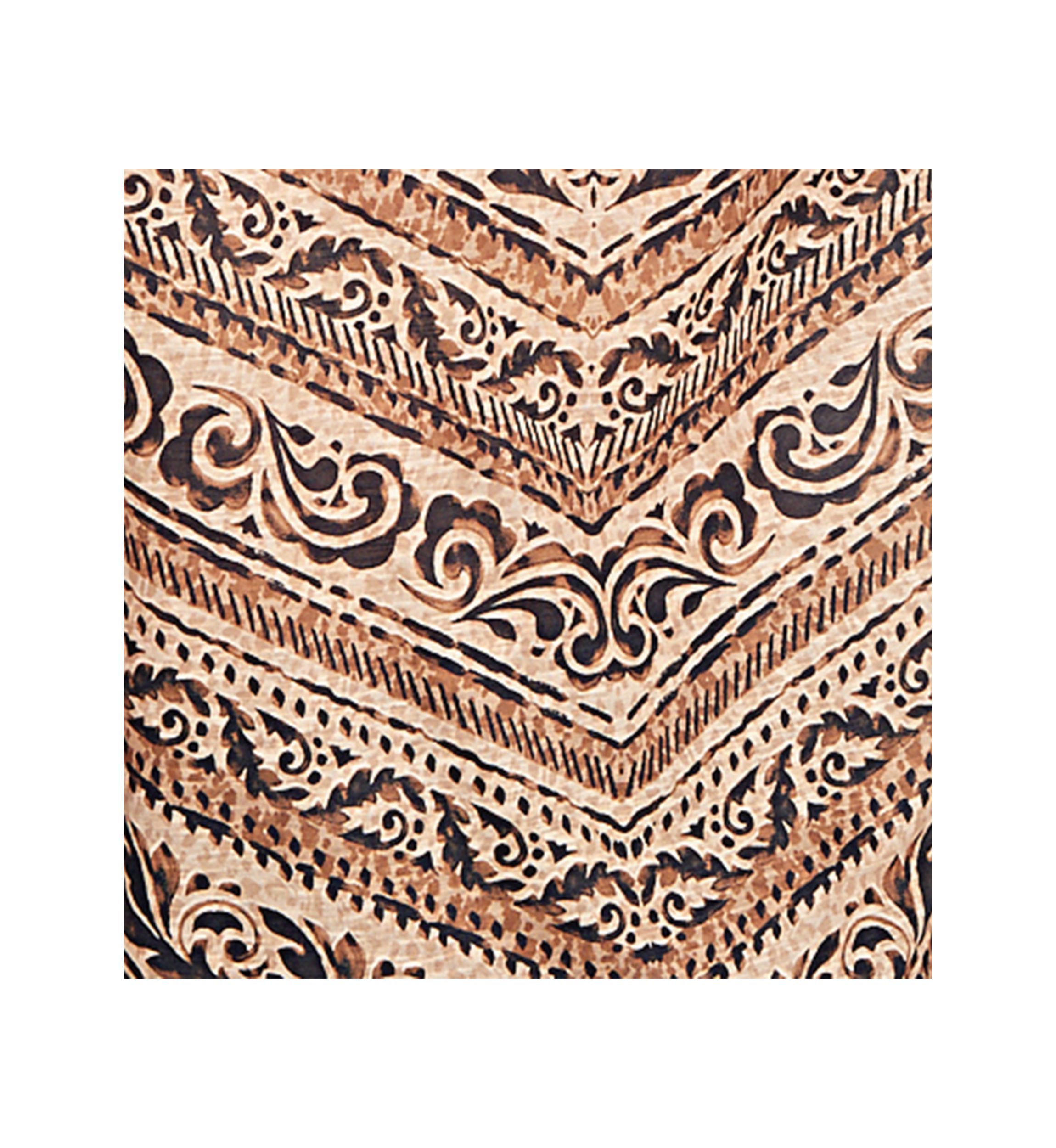 Plus Size Chevron Scroll Embellished Top