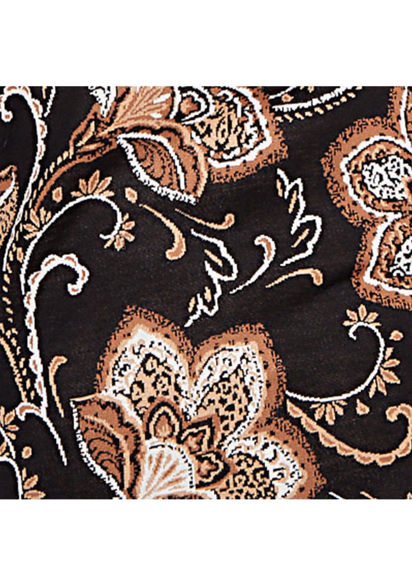 Plus Size  Floral Jacquard Sweater Cardigan