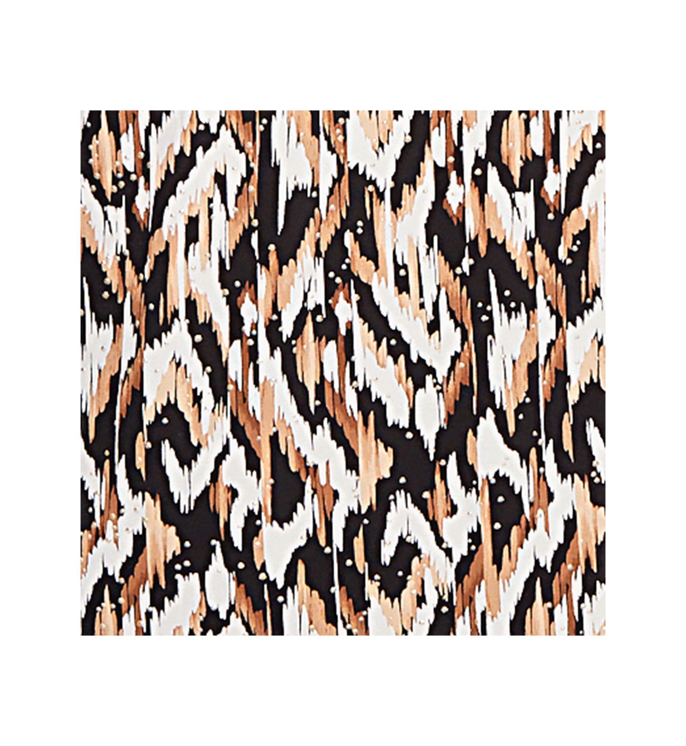 Plus Size Split Neck Ikat Dewdrop Knit Top