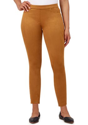 Ruby Rd Women's Mix Master Stretch Suede Ankle Pants