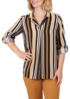 Ruby Rd Mix Stripe Top | belk