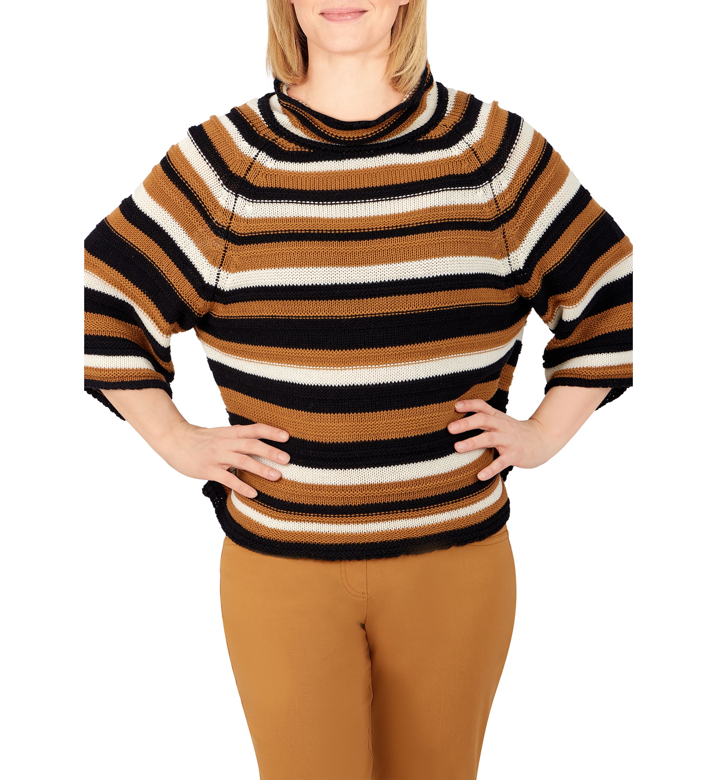 Mix Mock Neck Sweater