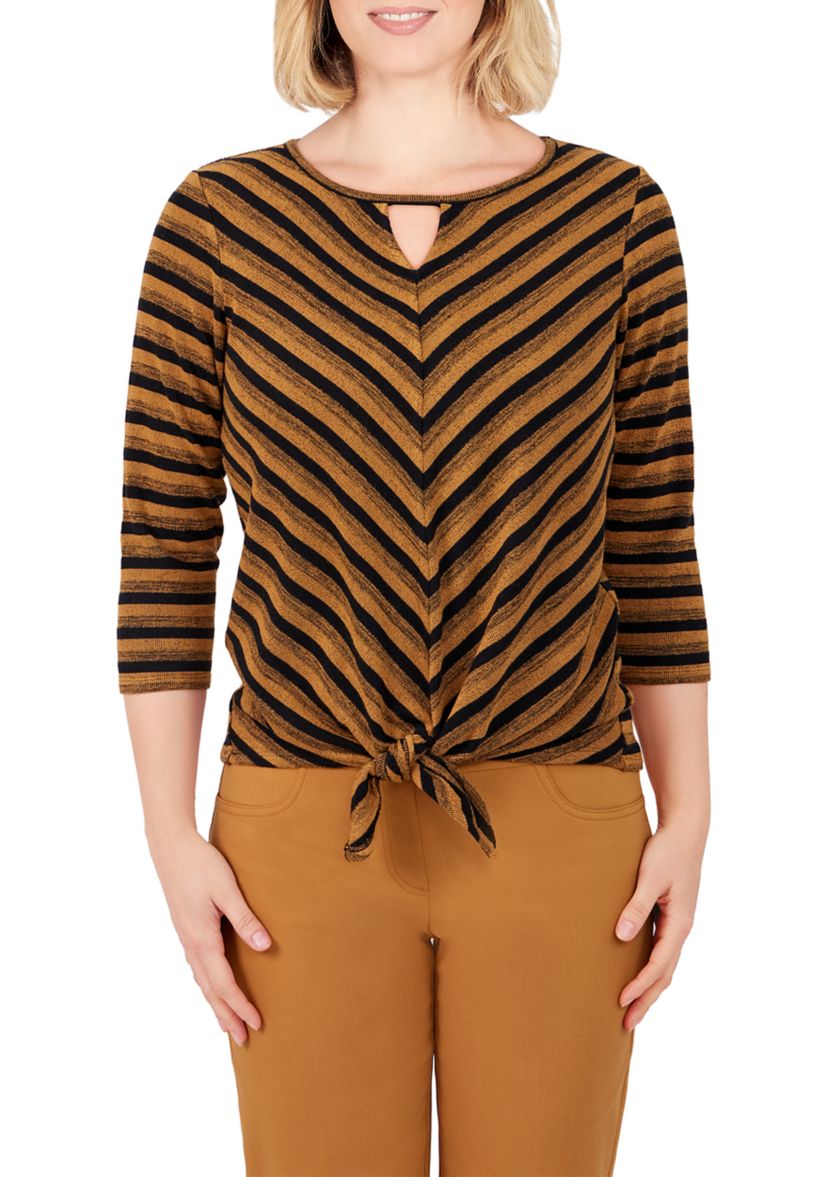 Plus Size Chevron Tie Top