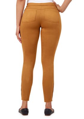 Petite Mix Master Stretch Suede Ankle Pants