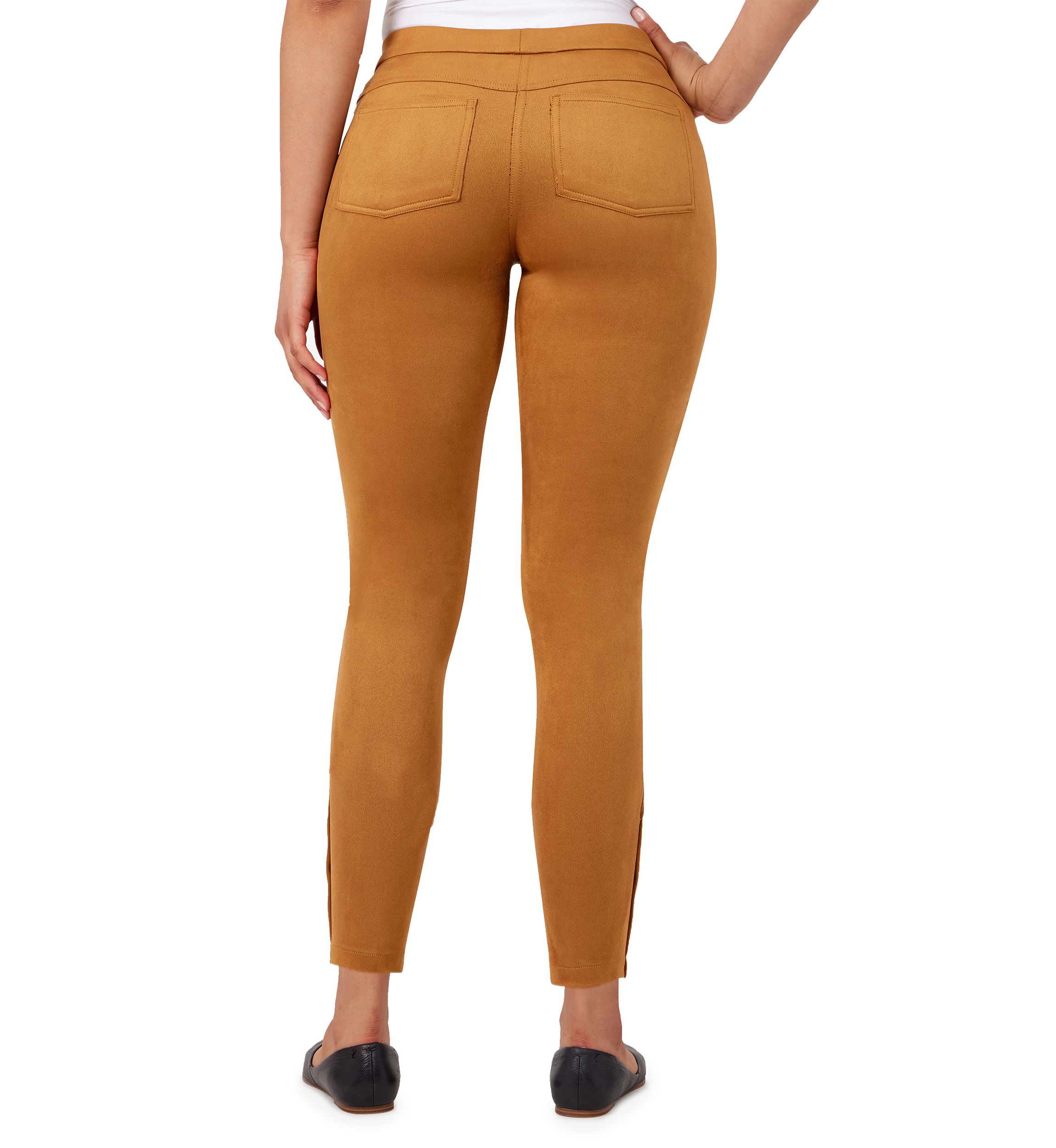 Petite Mix Master Stretch Suede Ankle Pants