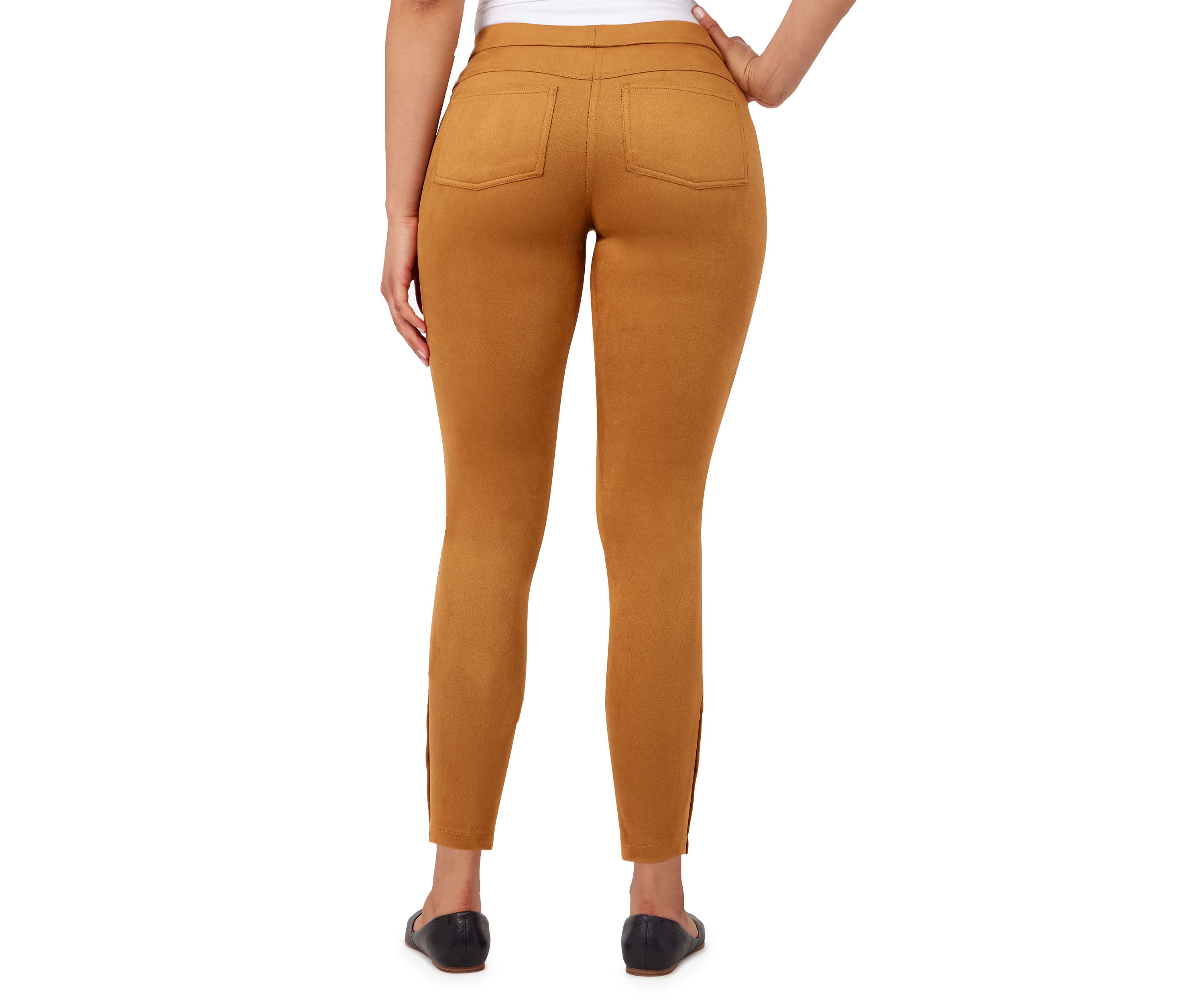 Petite Mix Master Stretch Suede Ankle Pants