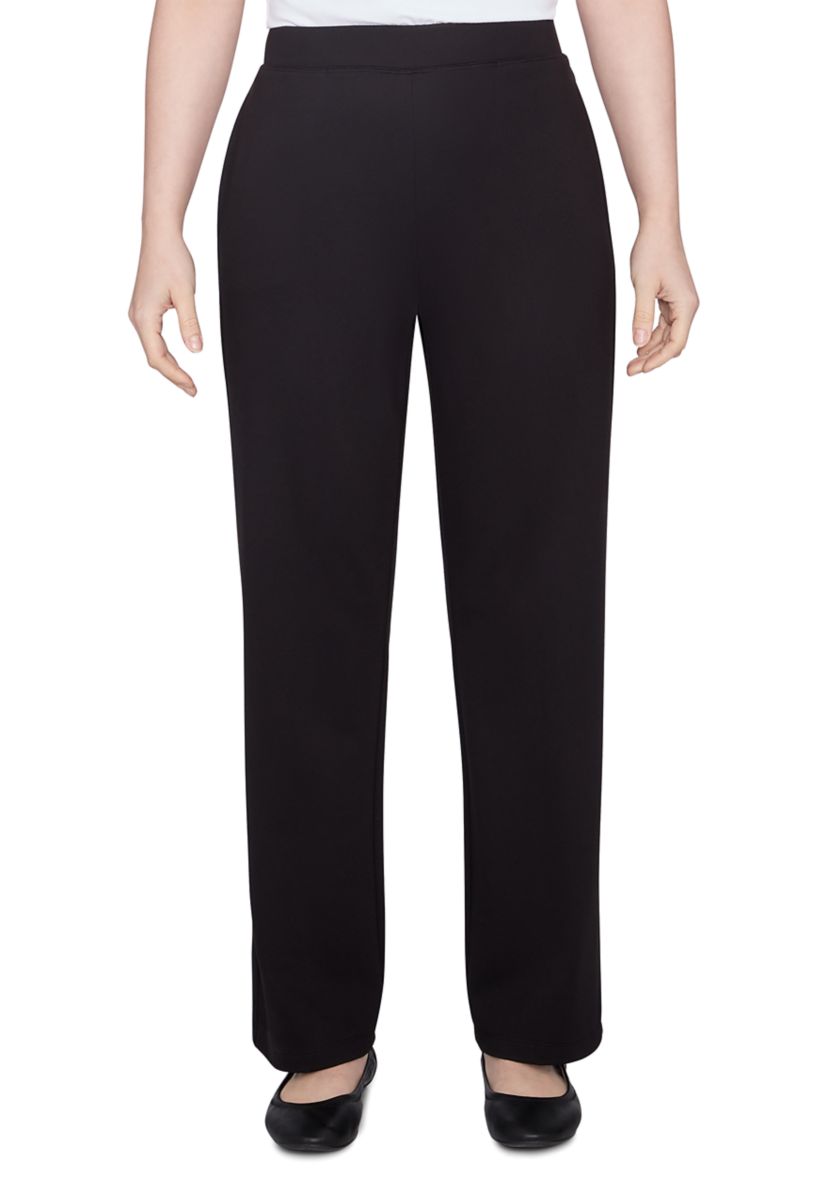 Womens Luxe Double Knit Pull-On Pants