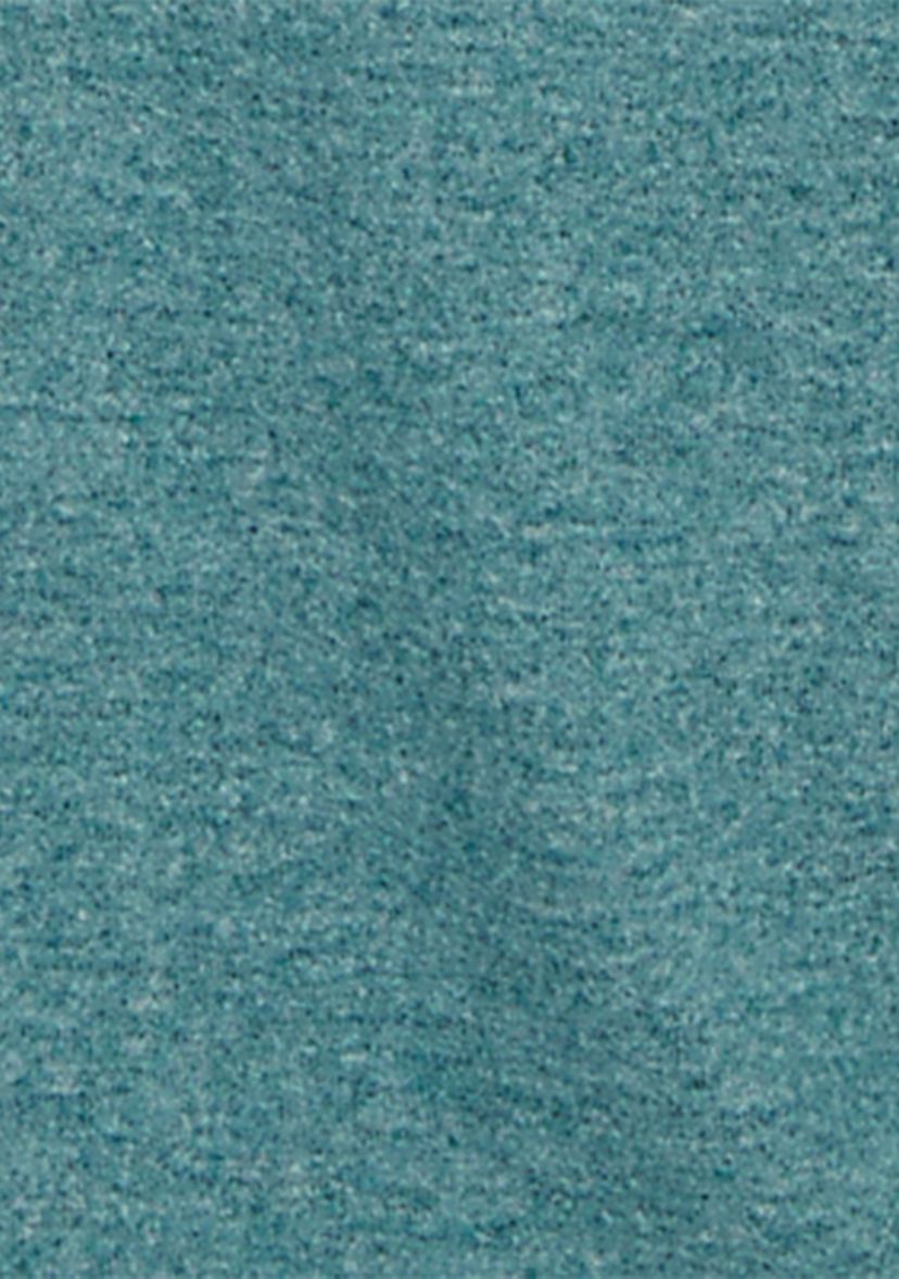 Womens Solid Spliced Cozy Knit Top