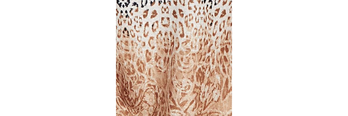 Womens Embellished Animal Print Cozy Top