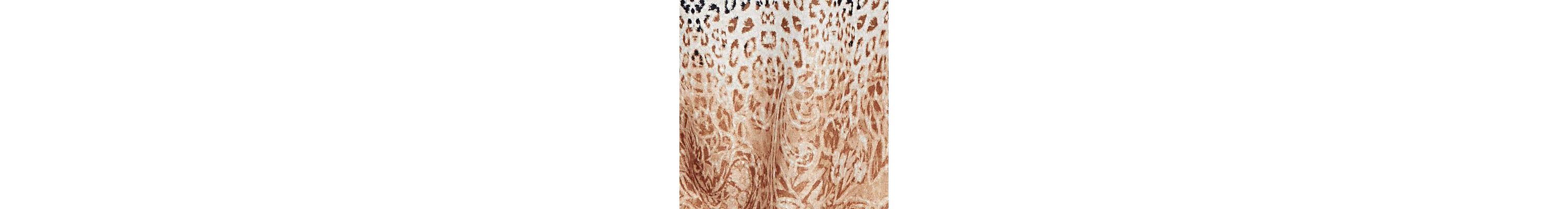 Womens Embellished Animal Print Cozy Top