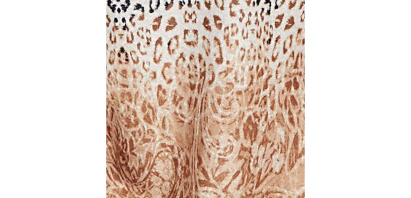 Womens Embellished Animal Print Cozy Top