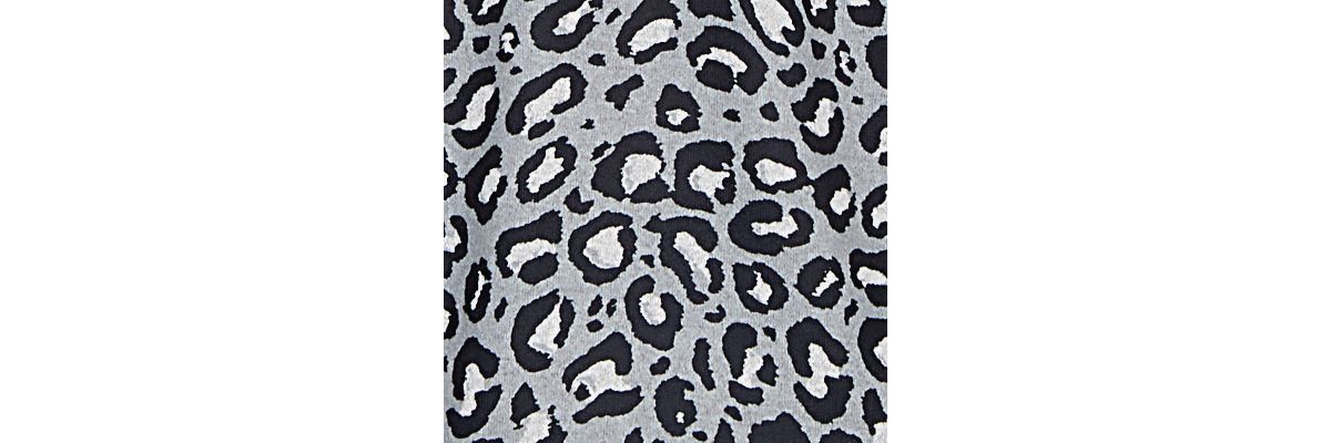 Womens Sweater Trimmed Cozy Animal Print Top