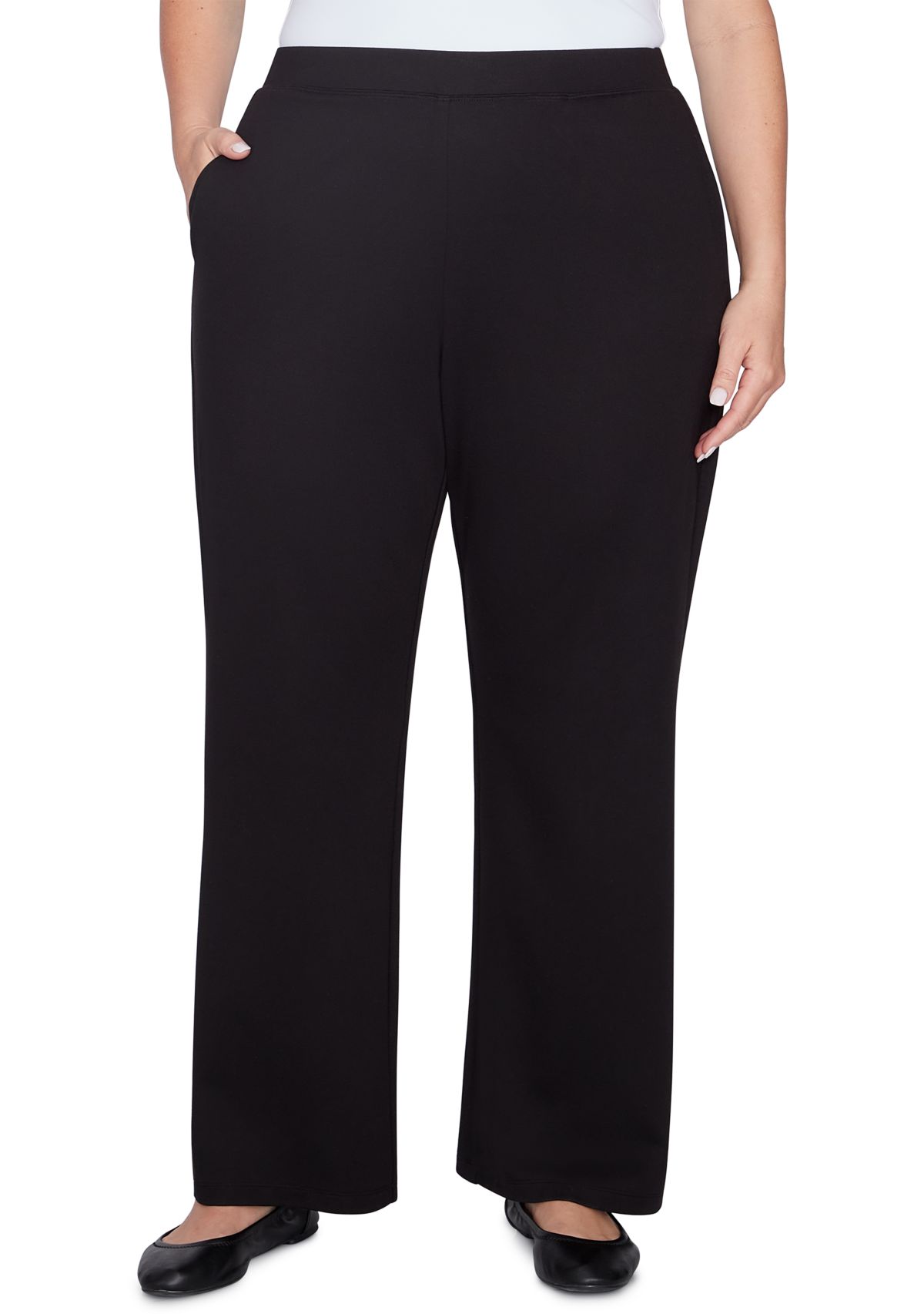 Plus Size  Luxe Double Knit Pull-On Pants