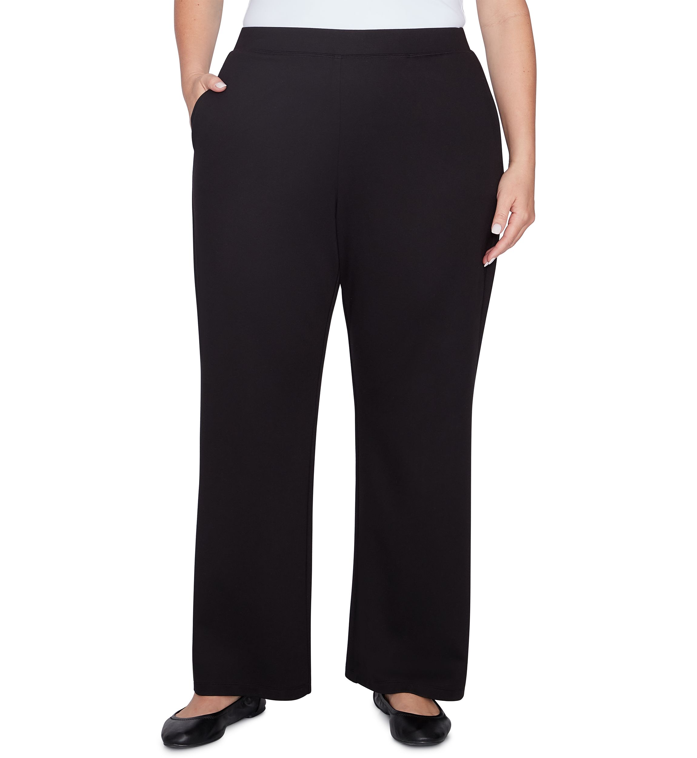 Plus Size  Luxe Double Knit Pull-On Pants