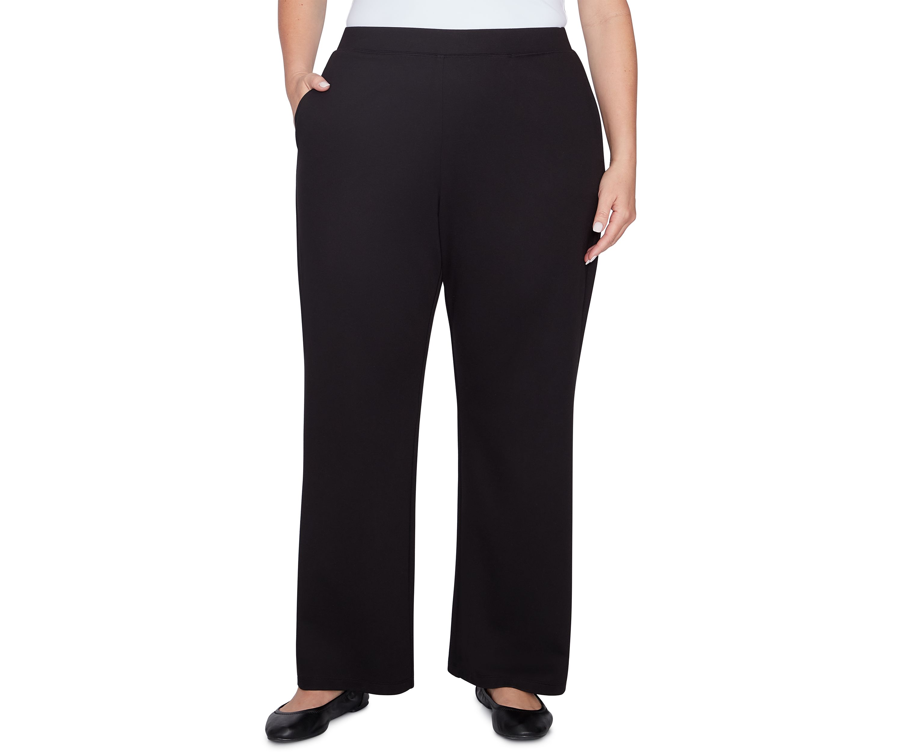 Plus Size  Luxe Double Knit Pull-On Pants