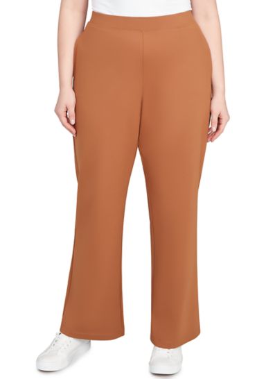 Plus Size  Luxe Double Knit Pull-On Pants
