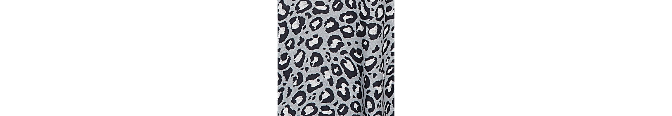 Plus Size Sweater Trimmed Cozy Animal Print Top