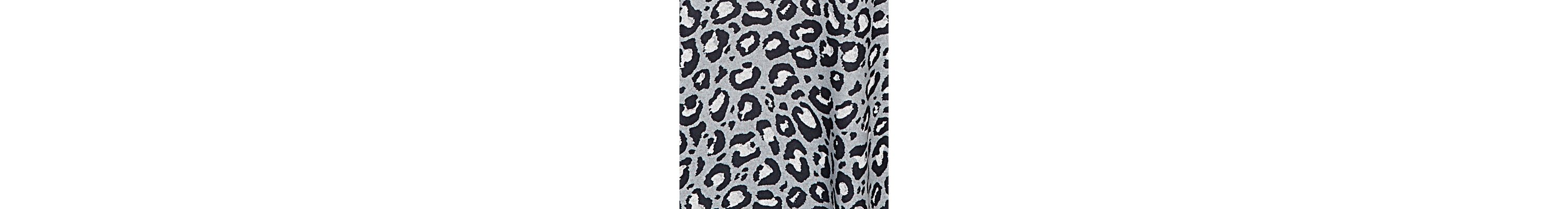 Plus Size Sweater Trimmed Cozy Animal Print Top