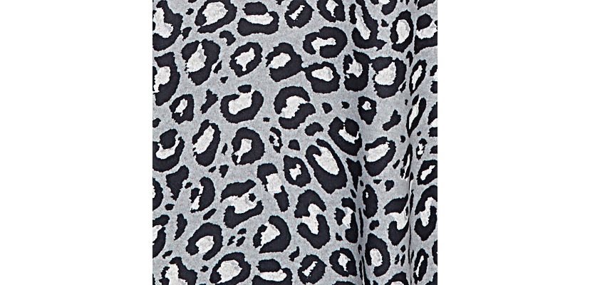 Plus Size Sweater Trimmed Cozy Animal Print Top