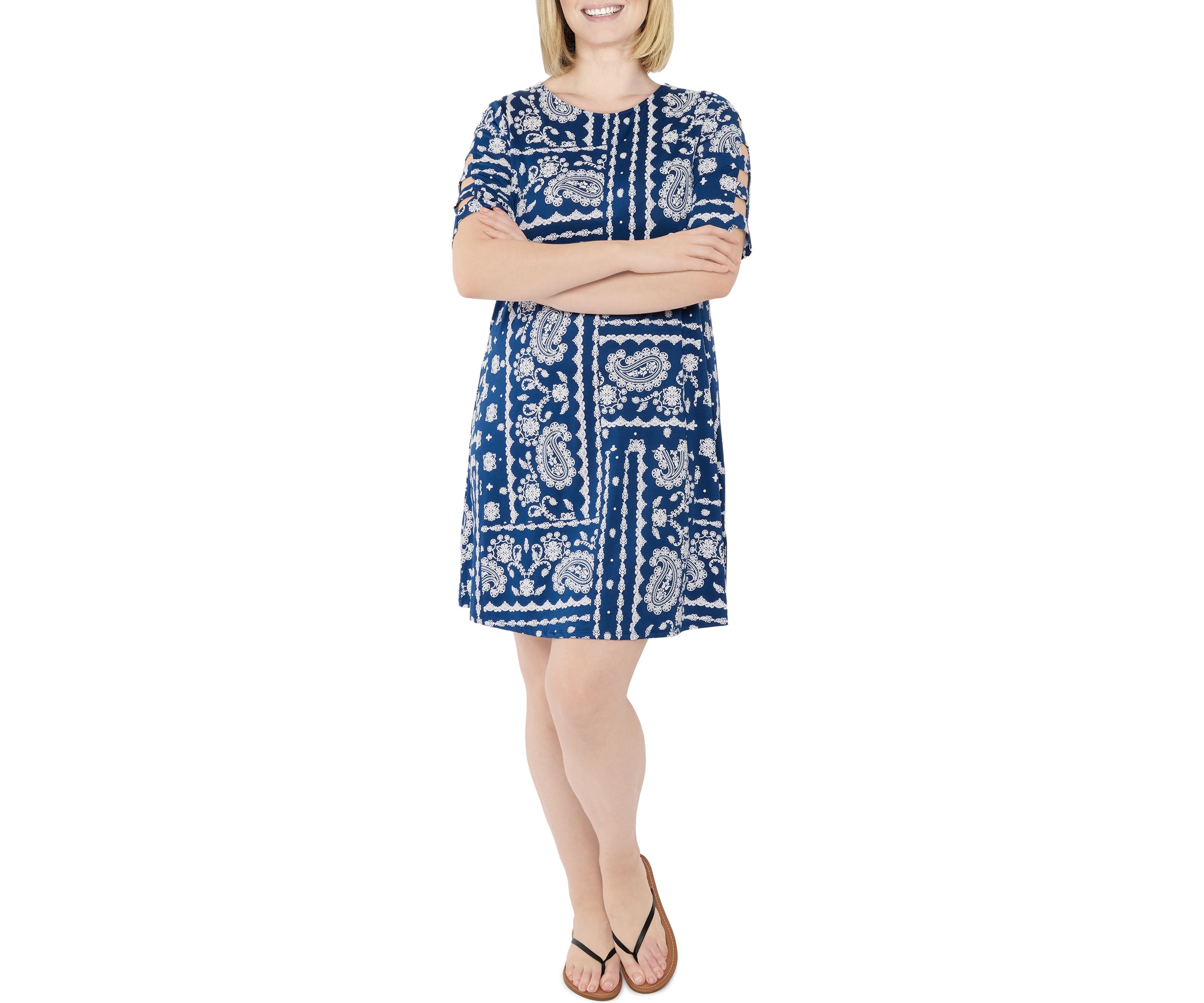 Womens Bandana Paisley Print Dress
