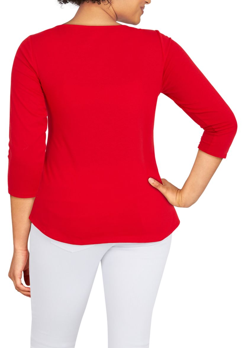 Womens Holiday Puppies Top