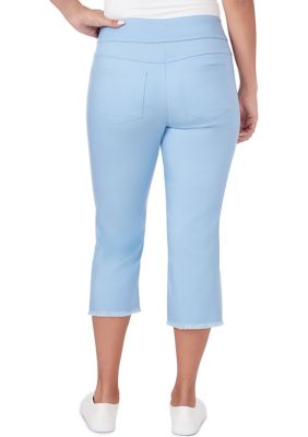 Ruby Rd. Petite Size Pull-On Extra Stretch Denim Cropped Capri