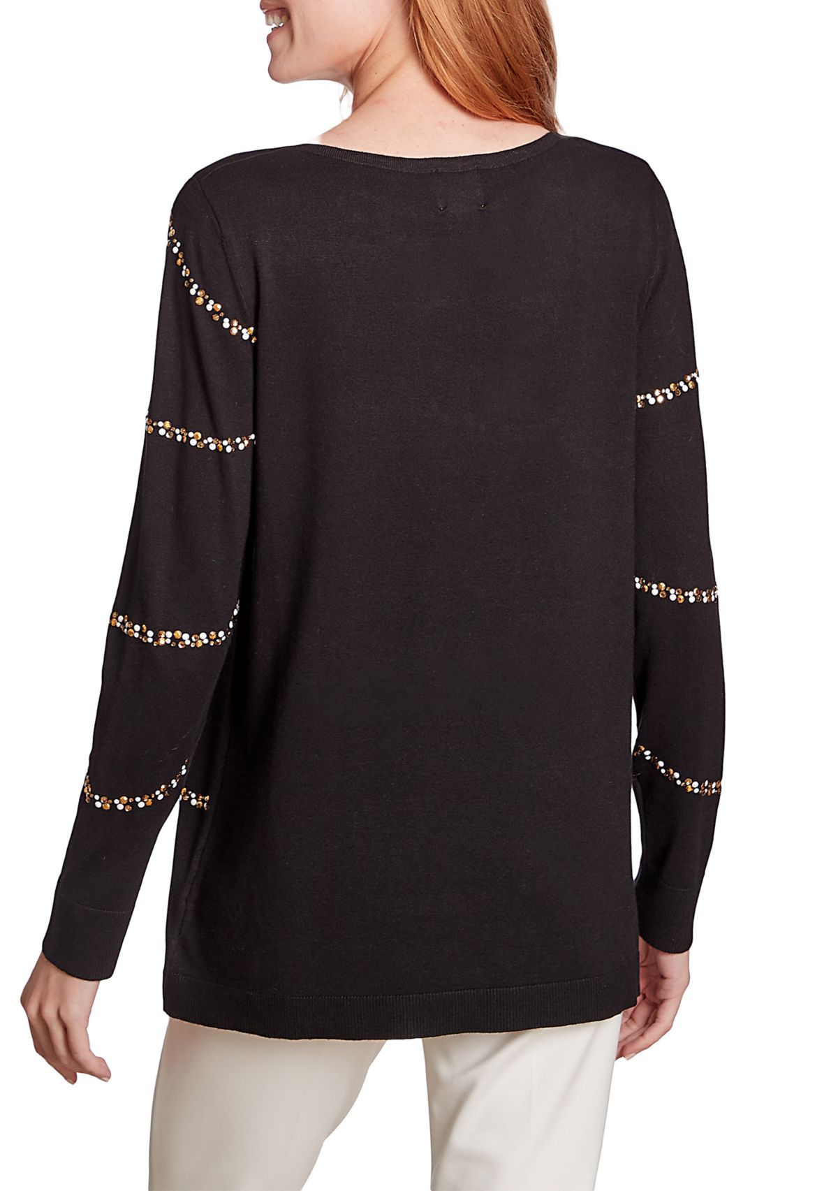 Womens Crystal Ripple Ballet Sweater