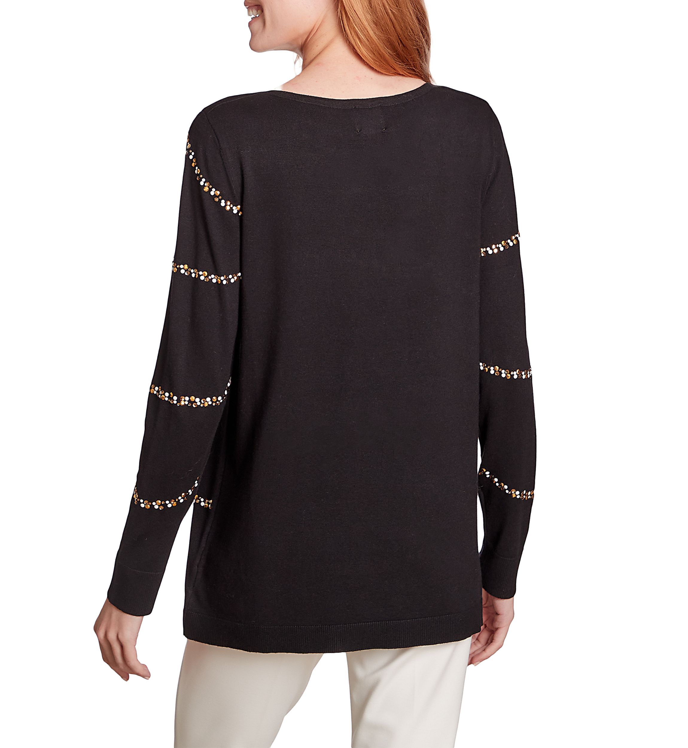 Womens Crystal Ripple Ballet Sweater