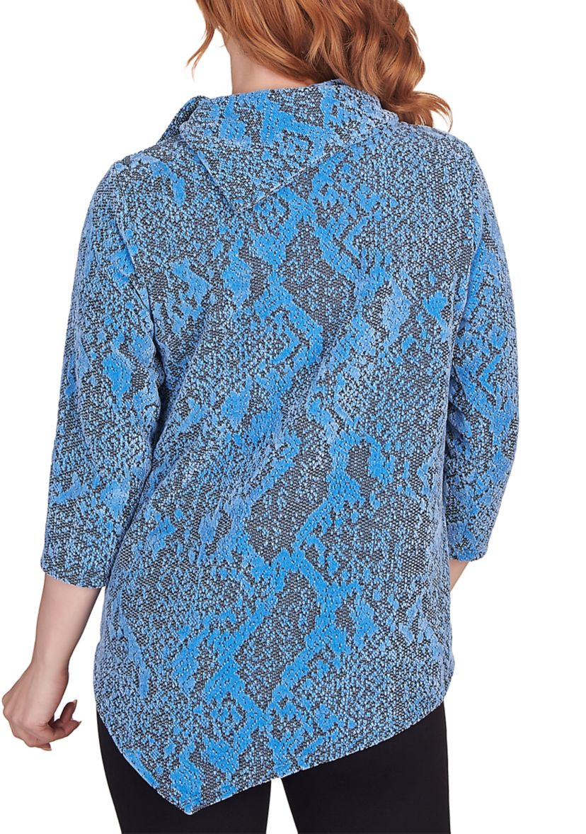 Petite Chenille Snakeskin Jacquard Top