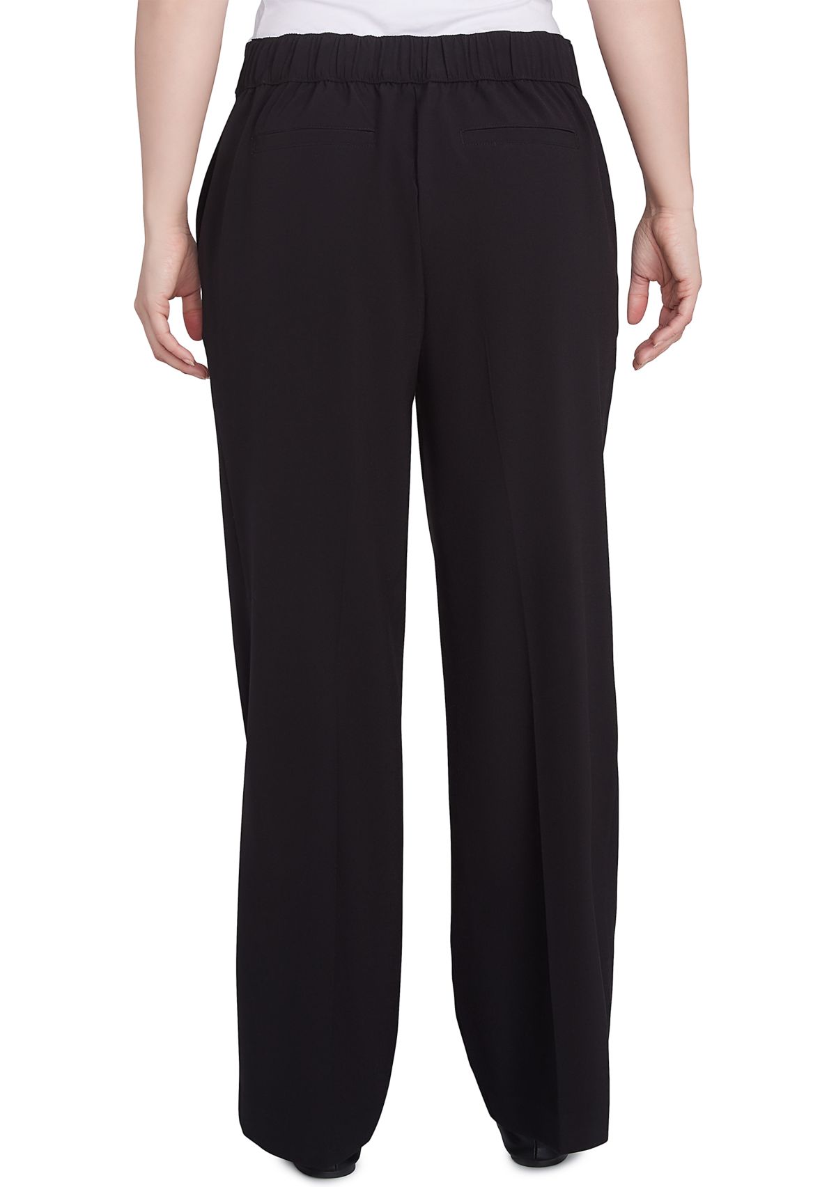 Womens Pull-On Wide Leg Lightweight Trouser Pants