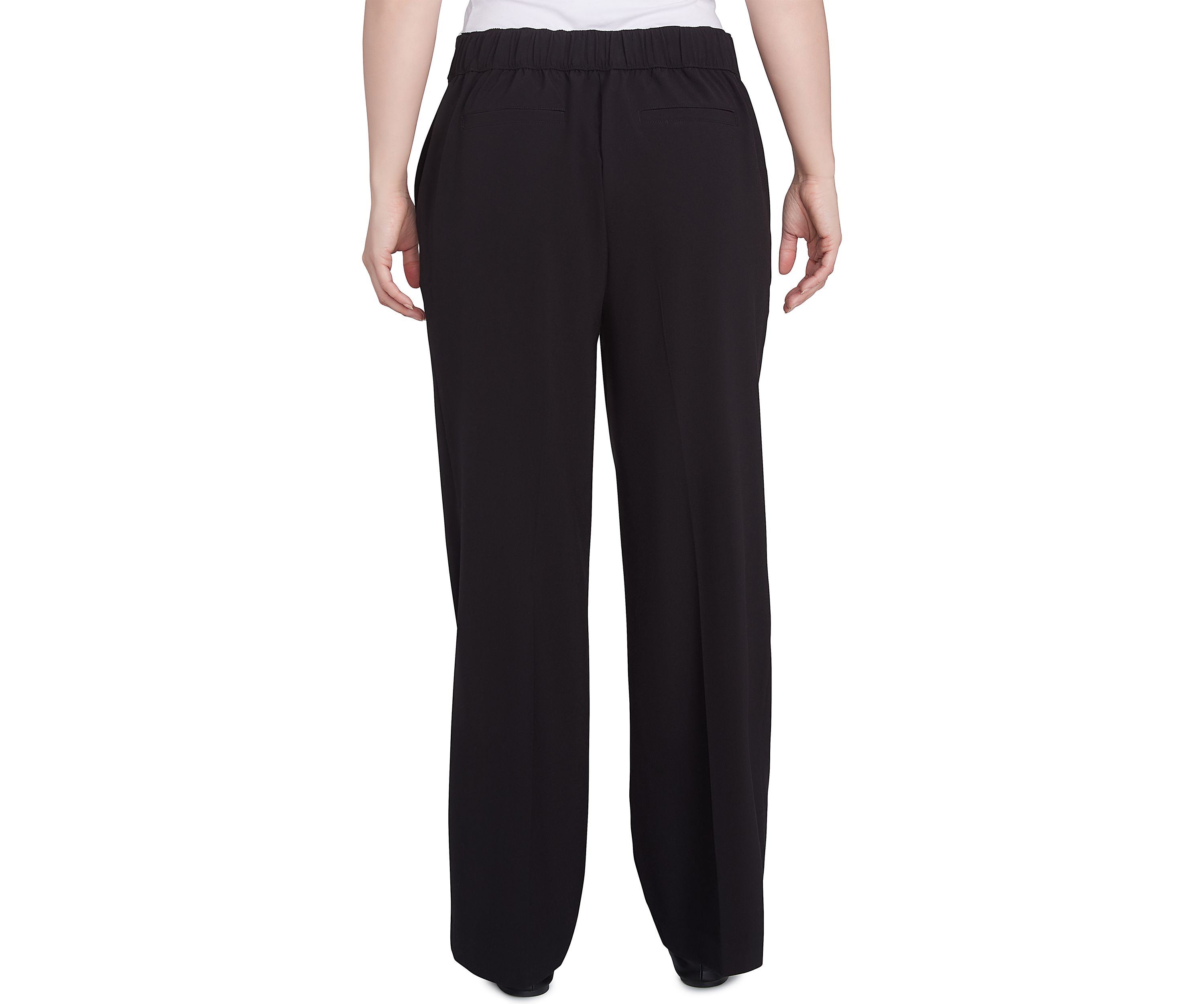 Womens Pull-On Wide Leg Lightweight Trouser Pants