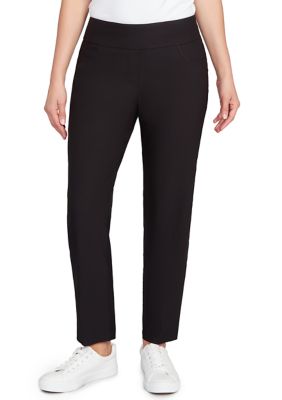Ruby Rd Women's Smooth Silky Tech Knit Ankle Pants