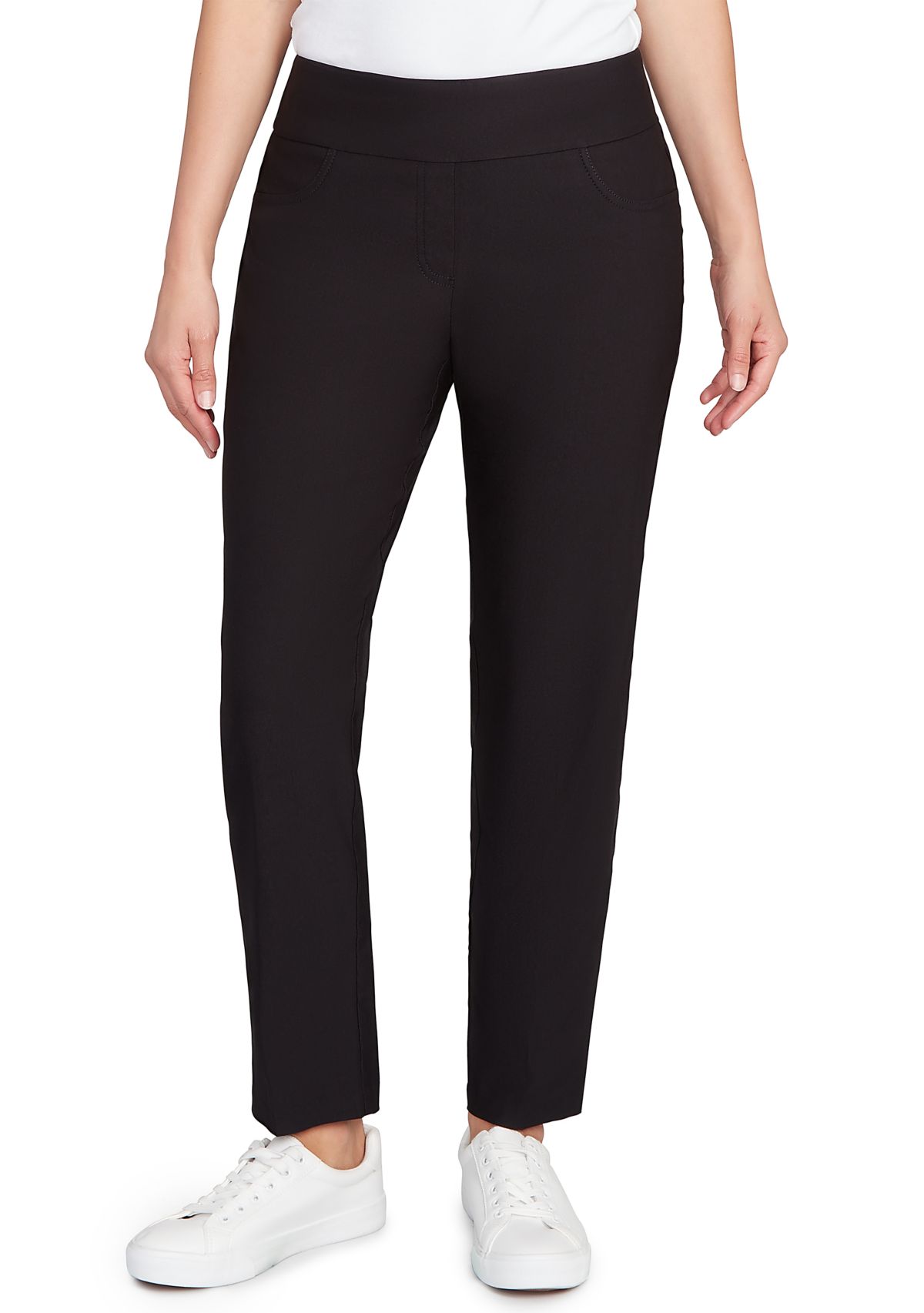 Womens Smooth Silky Tech Knit Ankle Pants
