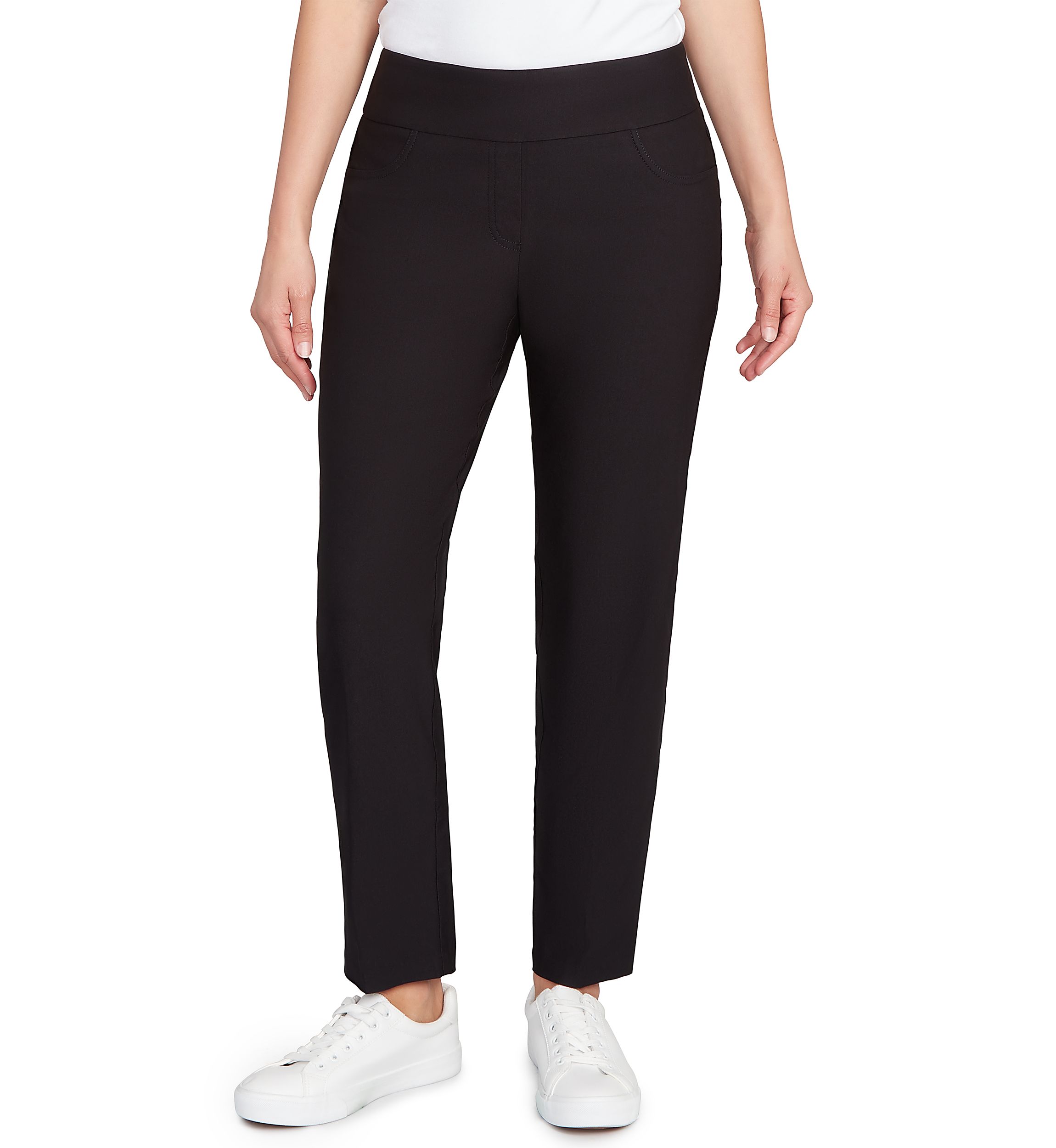 Womens Smooth Silky Tech Knit Ankle Pants
