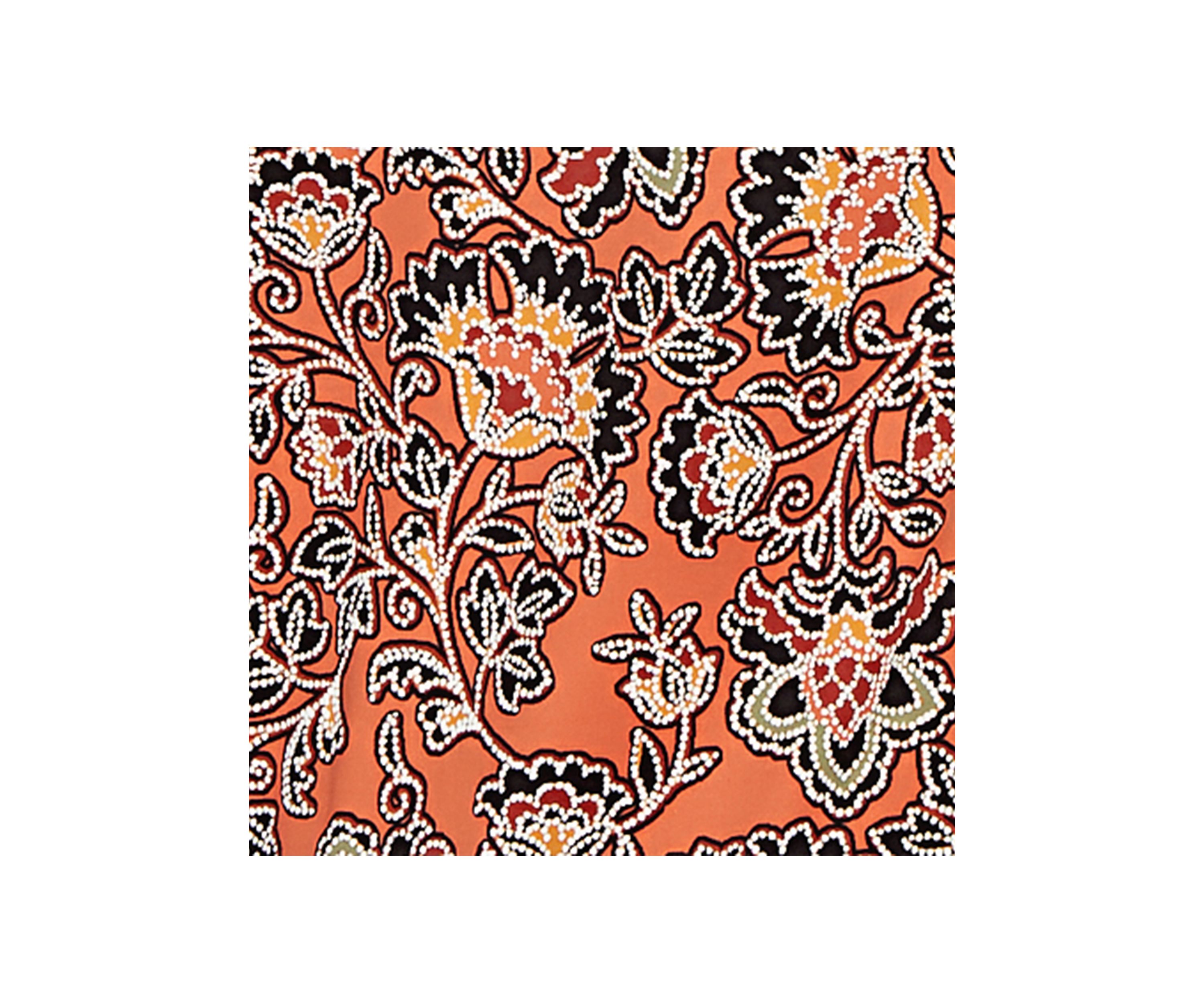 Womens Artisan Floral Puff Print Pleated Top