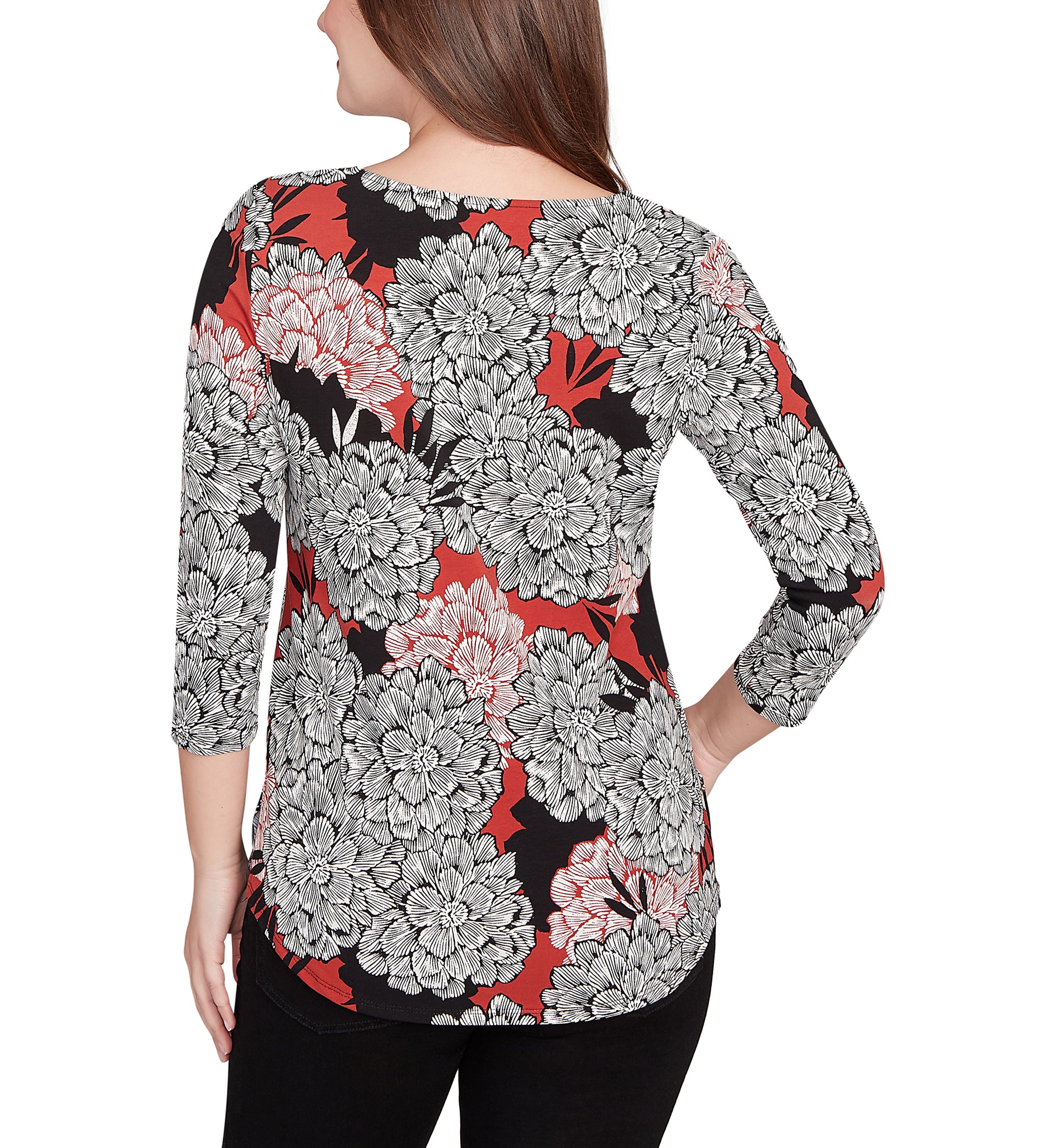 Womens Dahlia Garden Knit Top