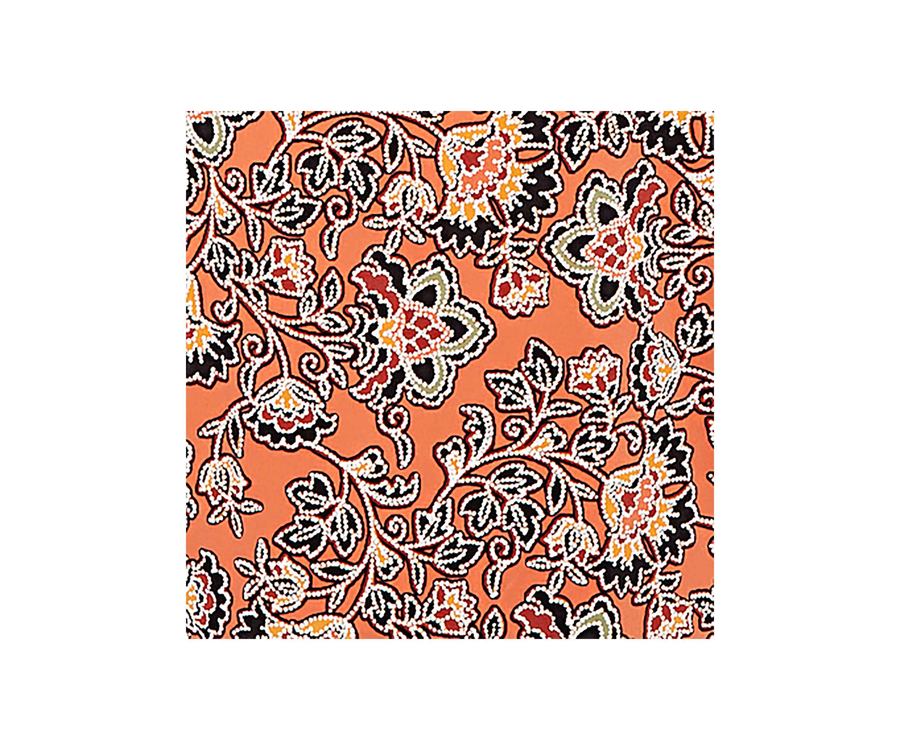 Plus Size Artisan Floral Puff Print Pleated Top