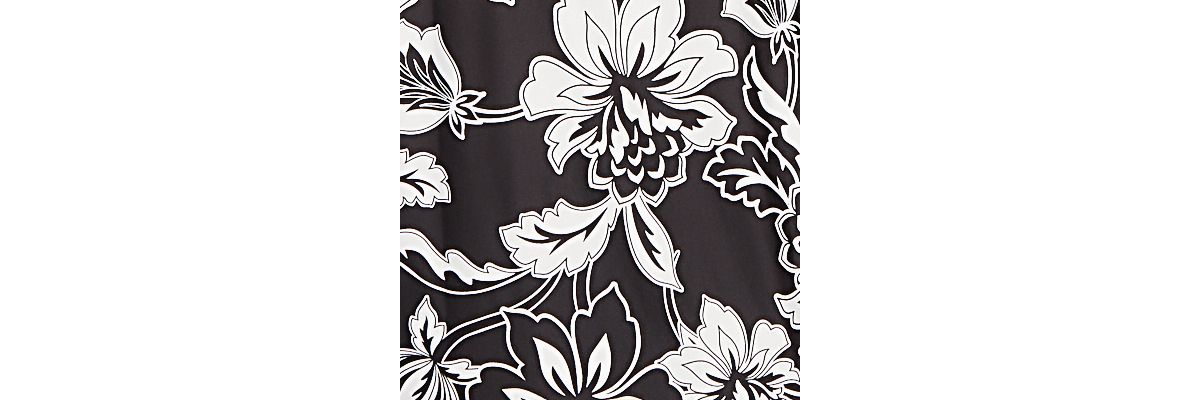 Plus Size Floral Geo Border Knit Top