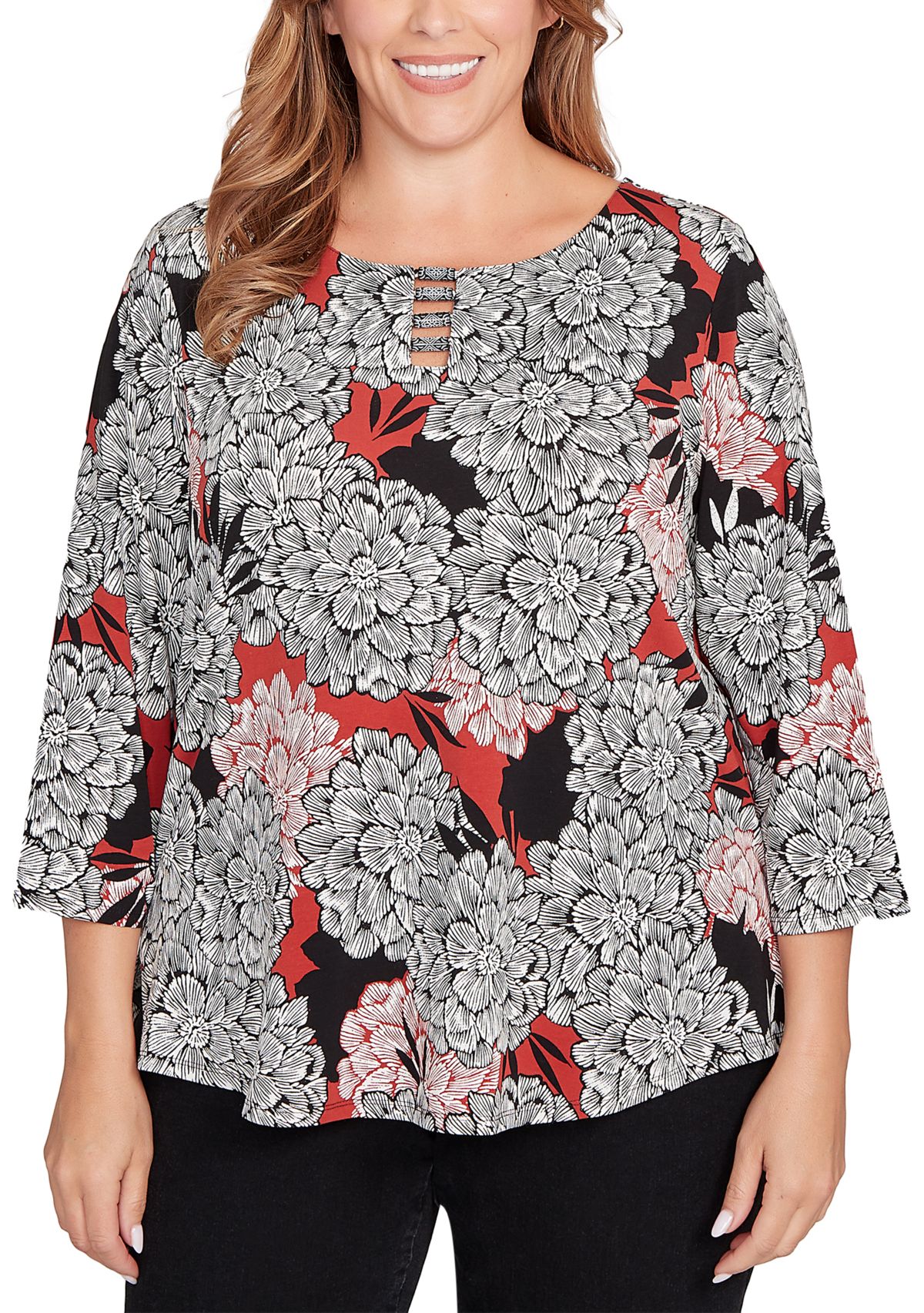 Plus Size Dahlia Garden Knit Top