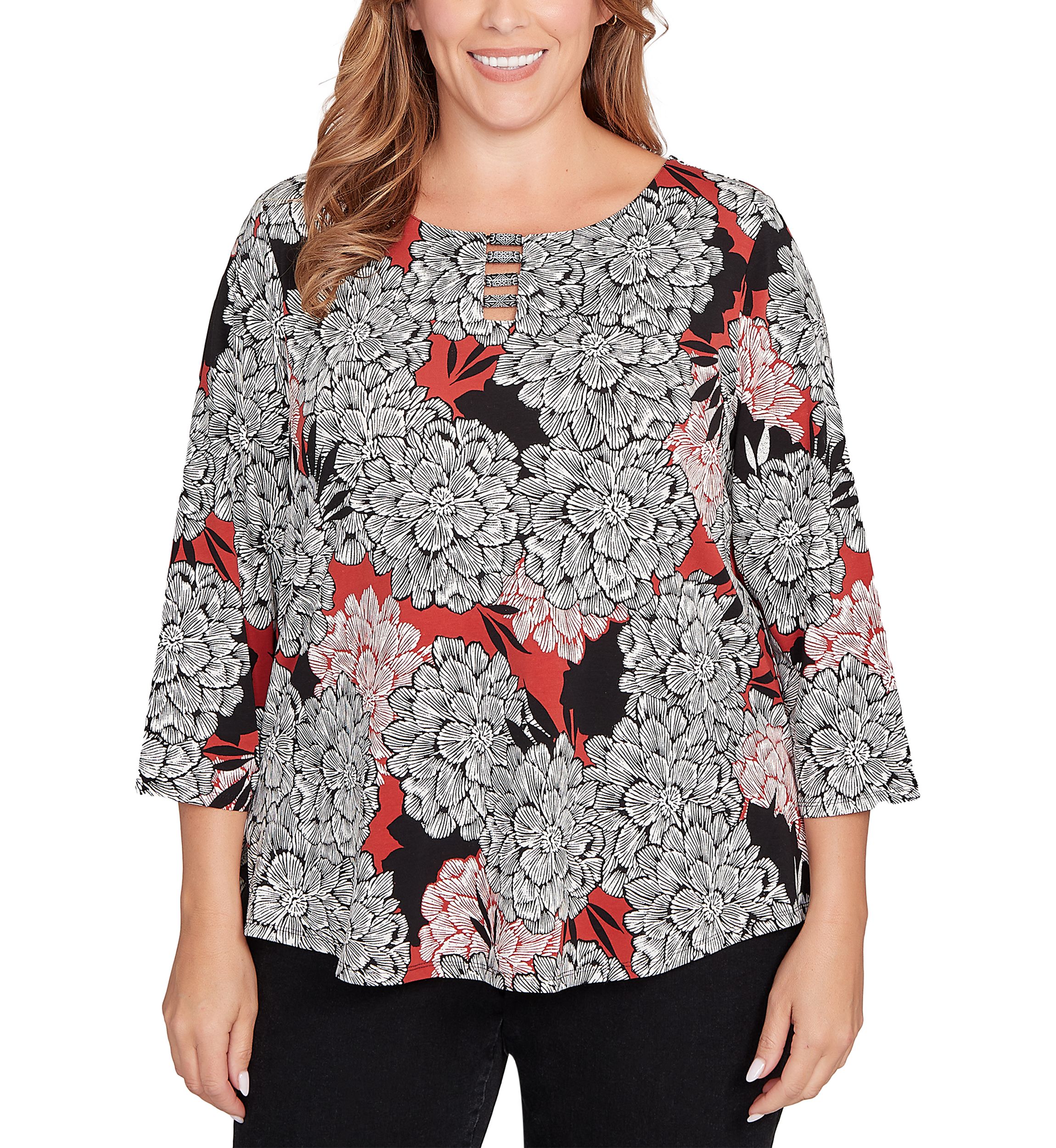 Plus Size Dahlia Garden Knit Top